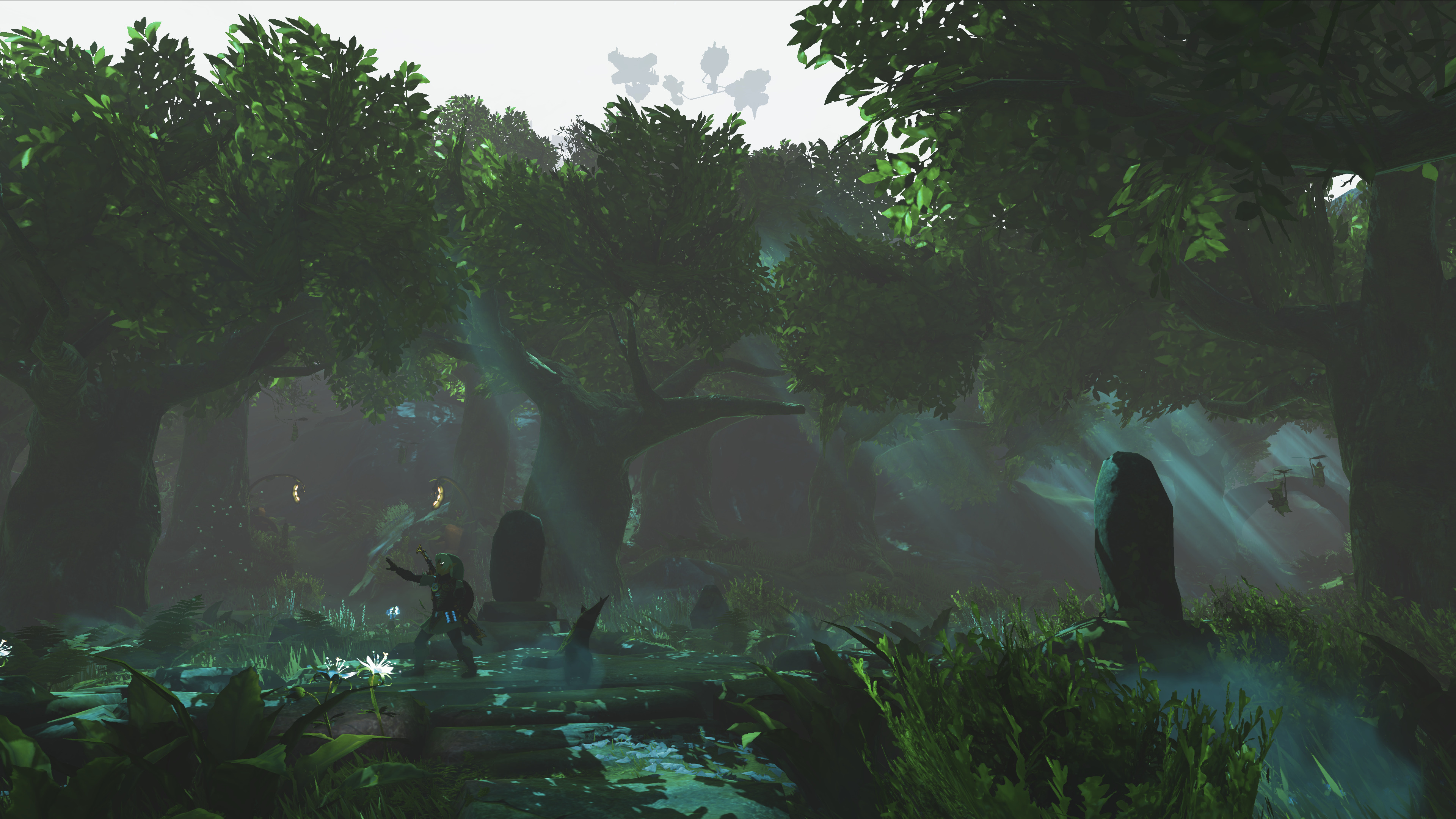 A Moody Korok forest with Custom Volumetric Fog